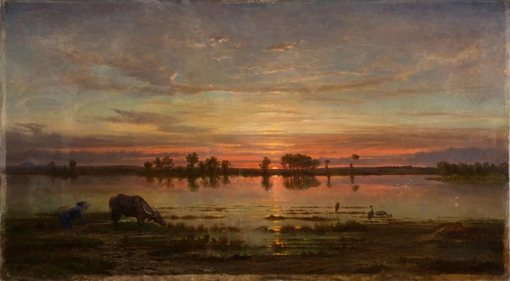 Paesaggio filippino al tramonto